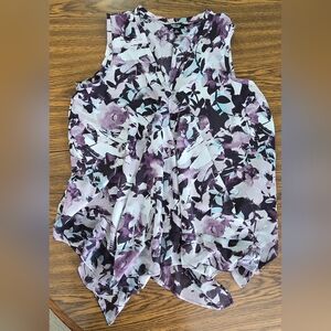 Simply Vera Sleeveless Blouse Floral Medium